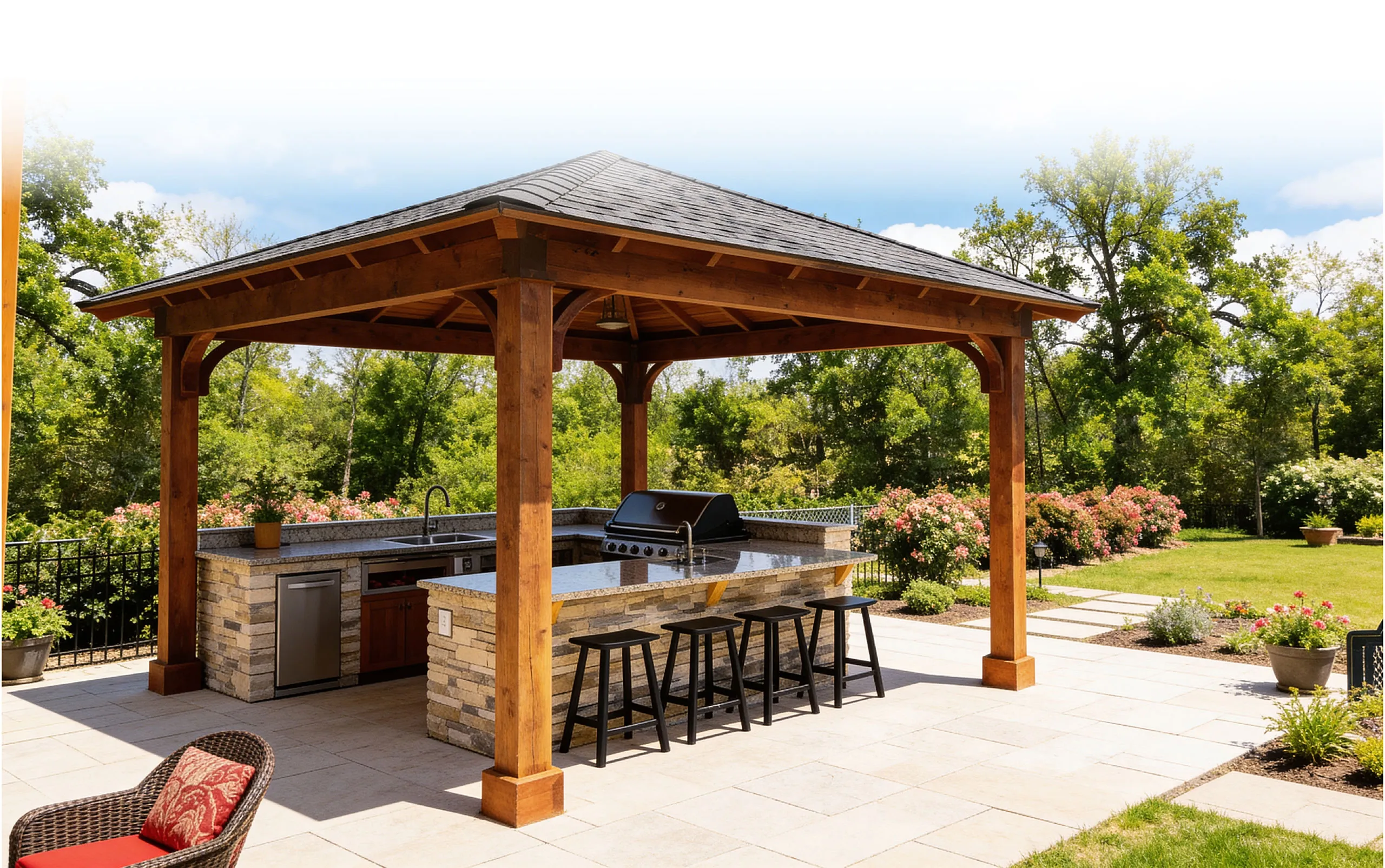 Blue 2 Green Landscape Services: Landscape Structures example 3