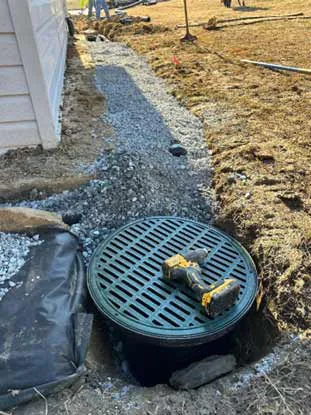 Blue 2 Green Landscape Services Drainage Solution to a Problem for a home suite img3
