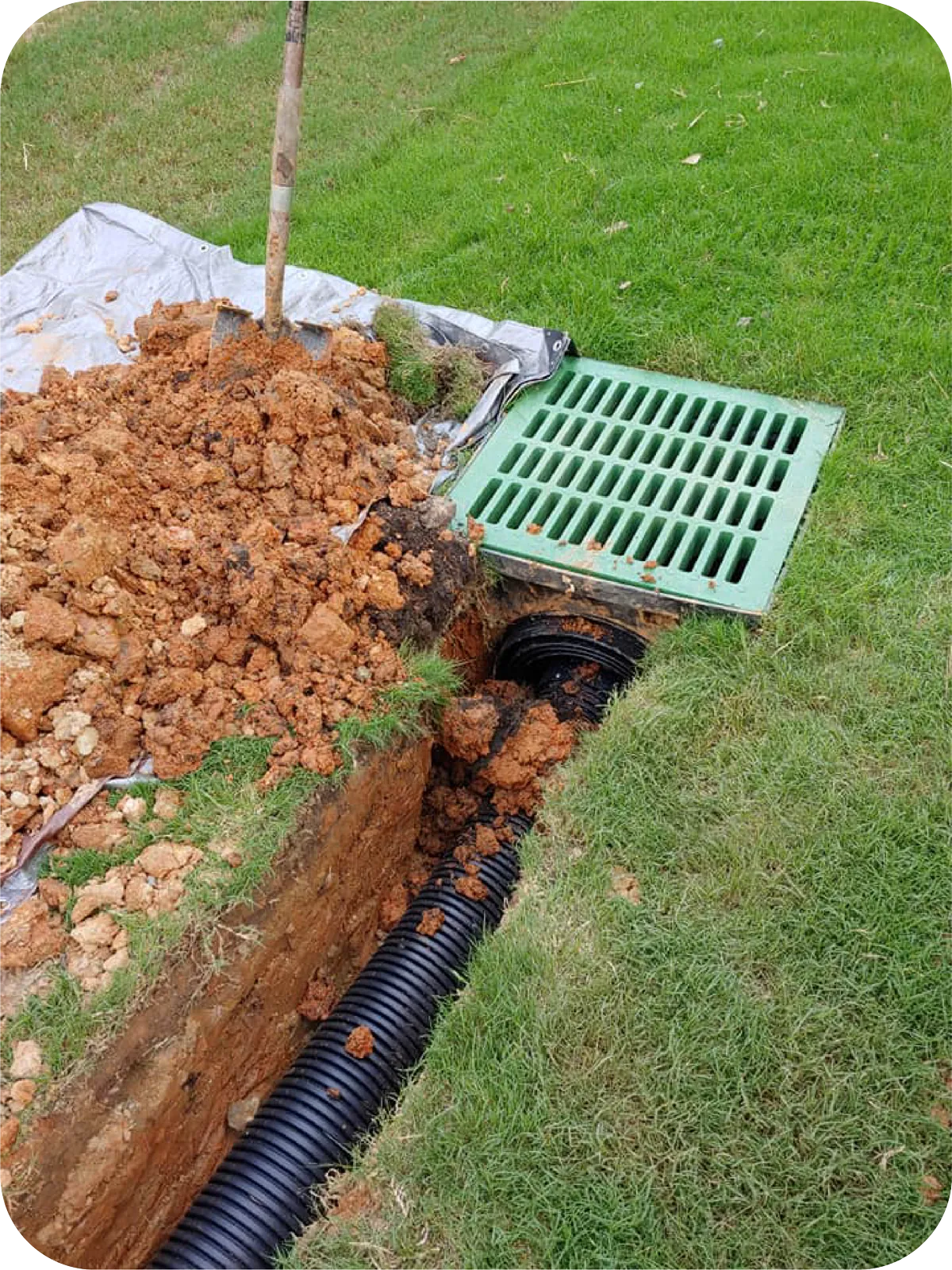 Blue 2 Green Landscape Services Drainage Gutters and Downspouts
